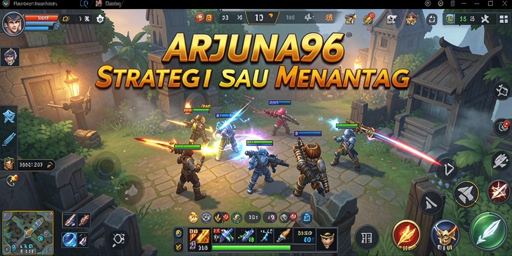 Tangkapan layar ARJUNA96 menampilkan pertempuran strategi yang mendebarkan.