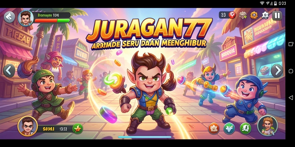 Tampilan gameplay JURAGAN77 yang penuh aksi dan tantangan.
