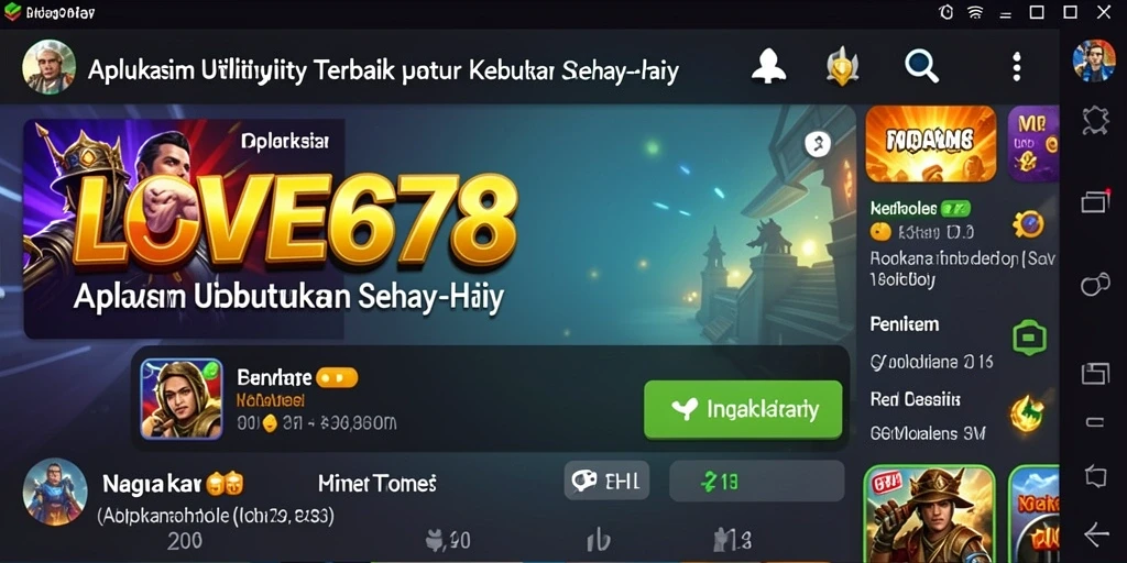 Tampilan antarmuka LOVE678 yang rapi dan mudah digunakan.