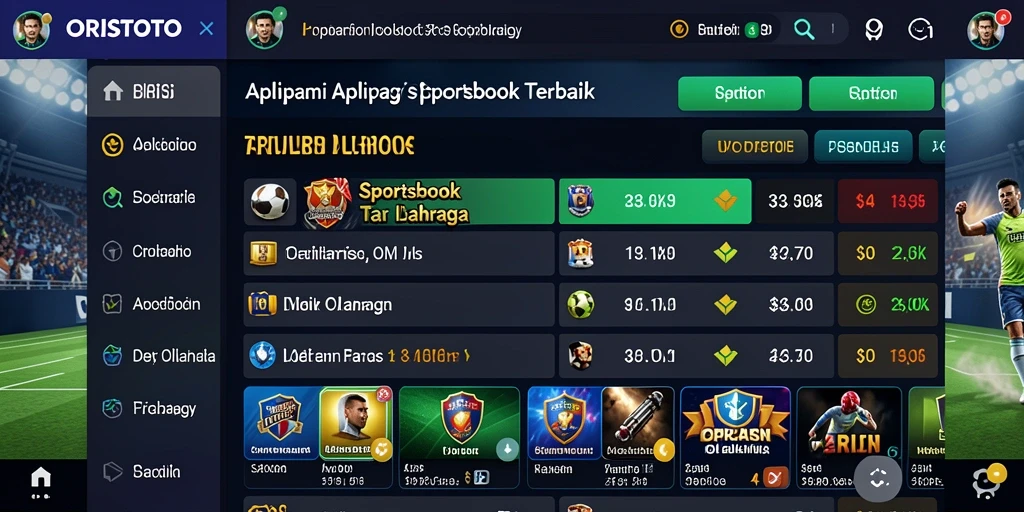 Tangkapan layar gameplay ORISTOTO dengan taruhan olahraga yang menarik.