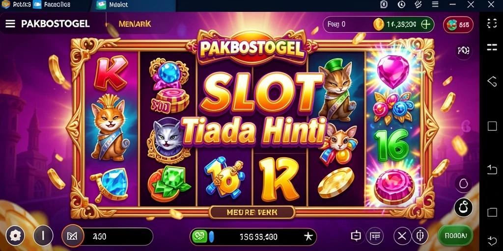 Tampilan gameplay menakjubkan dari PAKBOSTOGEL dengan fitur slot yang seru.