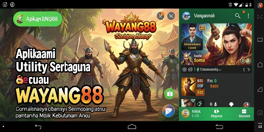 Tampilan utama WAYANG88 dengan fitur aplikasi Utility yang menarik.
