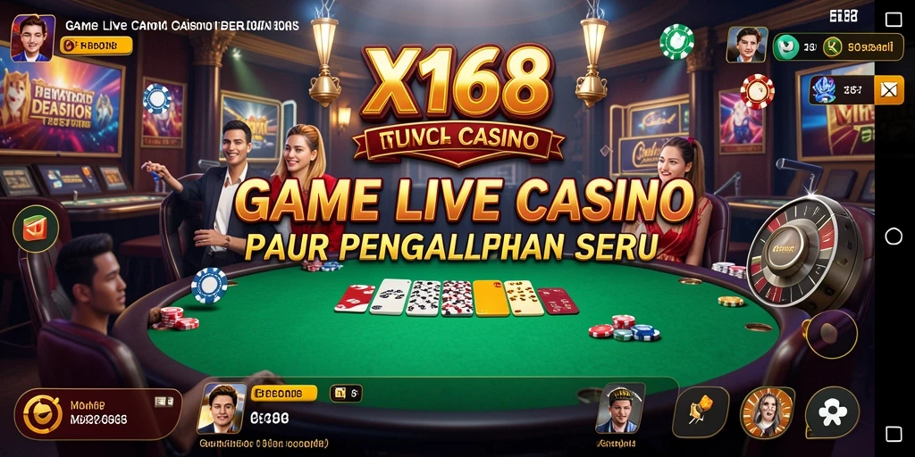 Gameplay Live Casino yang mendebarkan dan interaktif di X168.